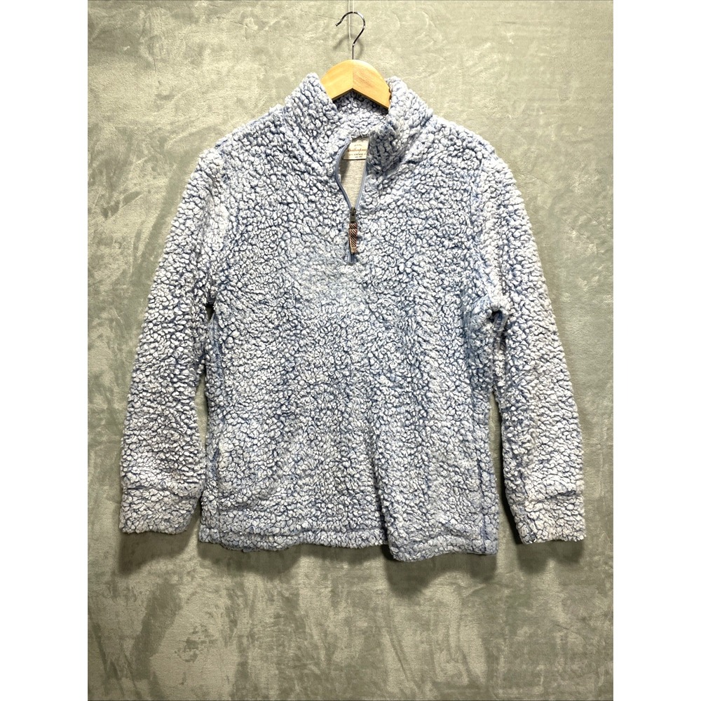 Weatherproof Women's Blue Fleece 1/4 Zip Pullover Sweater Size LARGE‎